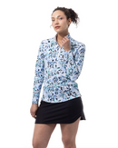 SanSoleil: Ladies Solair Cool Ultra-Mesh Long Sleeve Zip Mock - 900653