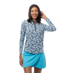 SanSoleil: Ladies Solair Cool Ultra-Mesh Long Sleeve Zip Mock - 900653