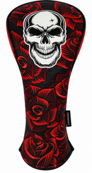 Skull & Roses All-Over Embroidered Driver Headcover by ReadyGOLF