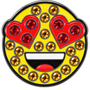 Emoji Smiling Face With Heart-Eyes Ball Marker & Hat Clip with Crystals by ReadyGOLF
