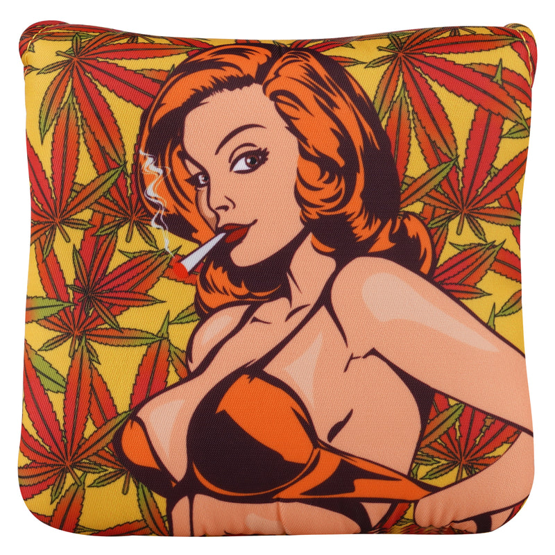 Smoking Girl Square Mallet Putter Cover