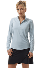 SanSoleil: Ladies UPF 50 SunGlow Zip Mock - 900434 Clothing