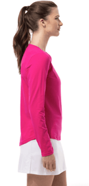 SanSoleil: Ladies Soltek Lux Long Diamond Neck Active Top - 900623 Clothing