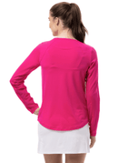 SanSoleil: Ladies Soltek Lux Long Diamond Neck Active Top - 900623 Clothing