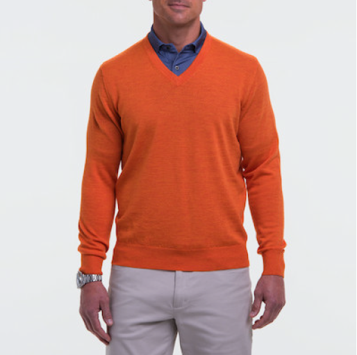 Fairway & Greene: Men's Baruffa Merino Classic V-Neck Sweater