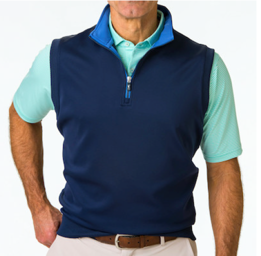 Fairway & Greene: Men's Caves Solid Quarter Zip Vest