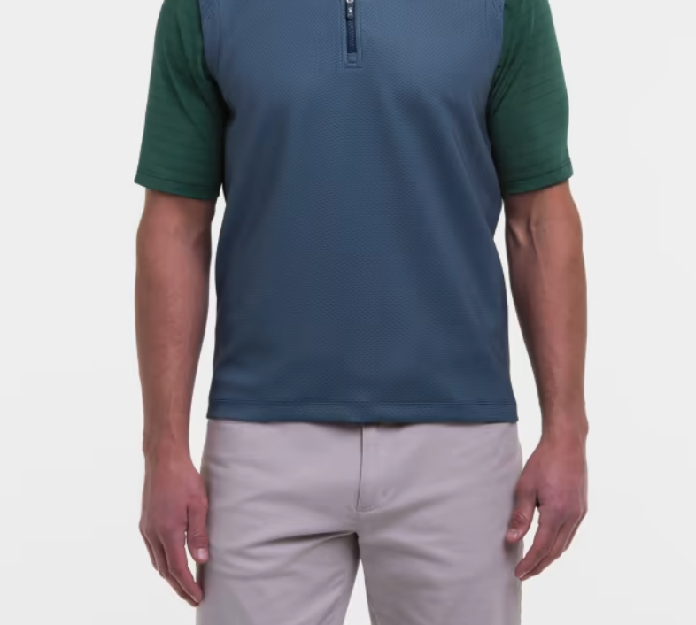 Fairway & Greene: Men's Micro Dot Quarter Zip Vest