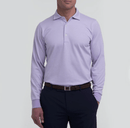 Fairway & Greene: Men's Long Sleeve Herringbone Natural Jersey Polo