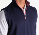 Fairway & Greene: Men's Neck Print Caves 1/4 Zip Vest
