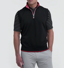 Fairway & Greene: Men's Neck Print Caves 1/4 Zip Vest