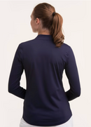 Fairway & Greene: Women's Cat Long Sleeve Zip Polo