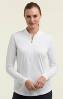 Fairway & Greene: Women's Cat Long Sleeve Zip Polo