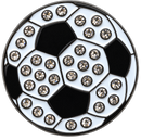 Soccer Ball Crystal Ball Marker & Hat Clip by ReadyGOLF
