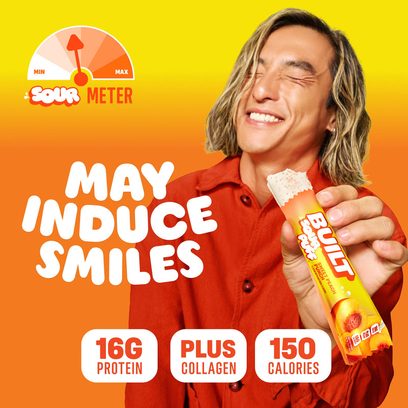 Sweet Peach Punch Protein Bars (Box of 12) by Built