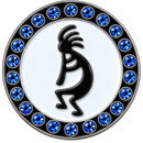 Southwest Kokopelli Crystal Ball Marker & Hat Clip by ReadyGOLF