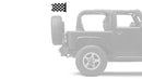 Checkered 12"x18" Forever Wave Flag for Jeep Wrangler JLU 4-Door 2018-Present