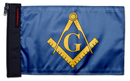 Freemasons 12"x18" Forever Wave Flag for Golf Carts
