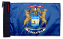 State Flag Michigan 12"x18" Forever Wave Flag for Golf Carts