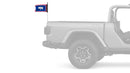 State Flag Wyoming 12"x18" Forever Wave Flag for Jeep Wrangler JK 2-Door 2007-2018