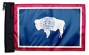 State Flag Wyoming 12"x18" Forever Wave Flag for Jeep Wrangler JK 2-Door 2007-2018