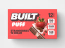 Strawberries 'N Cream Puff Protein Bars (Box of 12) by Built