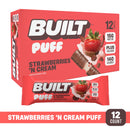 Strawberries 'N Cream Puff Protein Bars (Box of 12) by Built