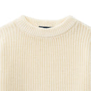 Classic Knit Baby Sweater in Cream