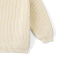 Classic Knit Baby Sweater in Cream