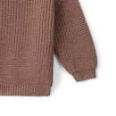 Classic Knit Baby Sweater in Mocha