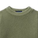 Classic Knit Baby Sweater in Sage Green