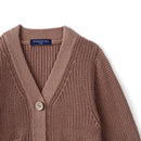 Classic Cardigan with Pockets in Mocha