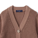 Classic Cardigan with Pockets in Mocha