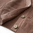 Classic Cardigan with Pockets in Mocha