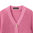 Classic Cardigan with Pockets in Rose Pink