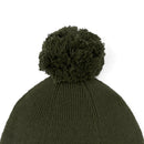 Knit Baby Pom Beanie in Forest Green