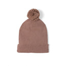Knit Baby Pom Beanie in Mocha