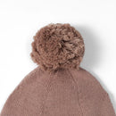 Knit Baby Pom Beanie in Mocha