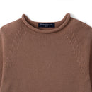 Knit Rollneck Baby Sweater in Mocha