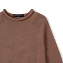 Knit Rollneck Baby Sweater in Mocha