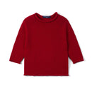 Knit Rollneck Baby Sweater in Red Xmas