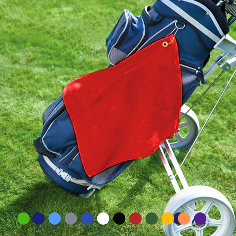 Pro Towels Blankets - Small Jewel Velour Golf Towel: Corner Grommet & Hook Pack of 6