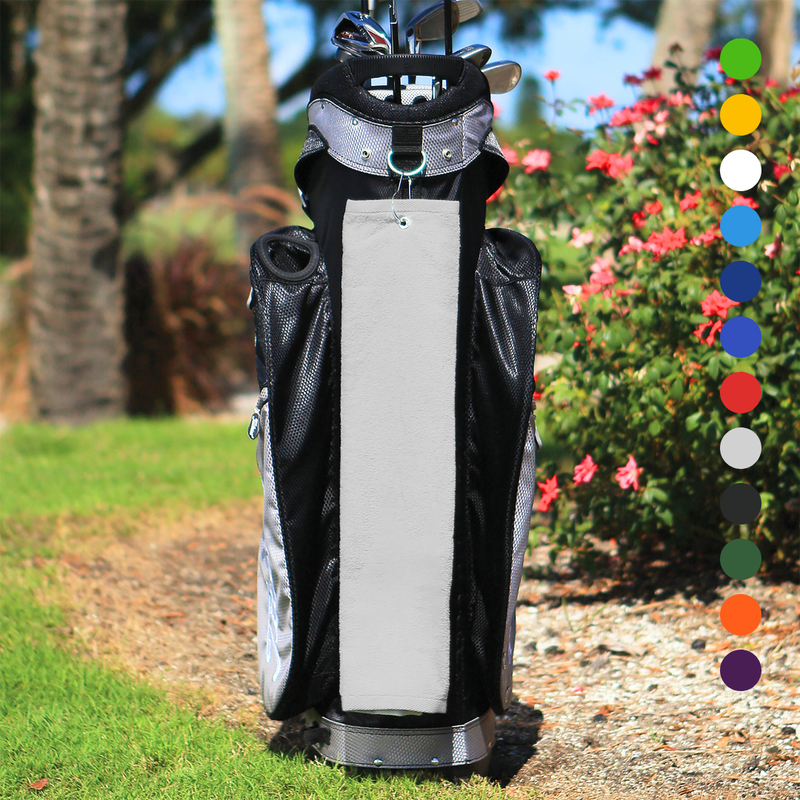 Pro Towels Blankets - Tri-Fold Diamond Velour Golf Towel: Grommet & Hook Pack of 3