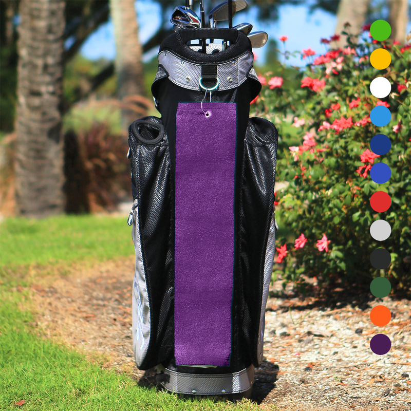 Pro Towels Blankets - Tri-Fold Diamond Velour Golf Towel: Grommet & Hook Pack of 3