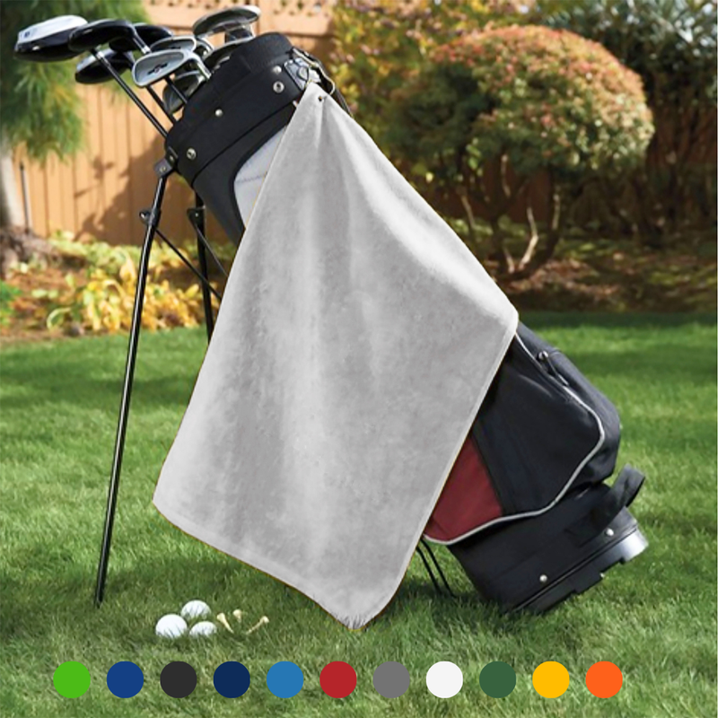 Pro Towels Blankets - Platinum Velour Golf Towel Corner Grommet & Hook Pack of 3