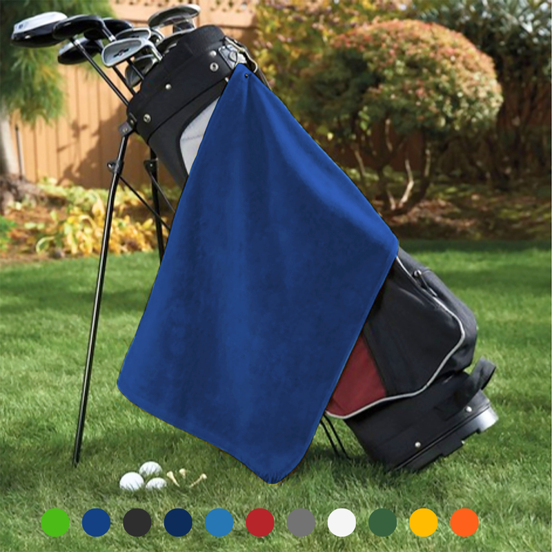 Pro Towels Blankets - Platinum Velour Golf Towel Corner Grommet & Hook Pack of 3