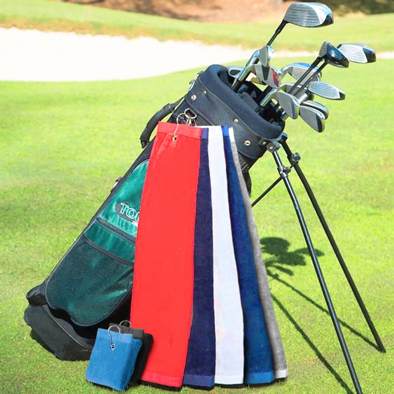 Pro Towels Blankets - Tri-Fold Platinum Velour Golf Towel: Grommet & Hook - Pack of 3