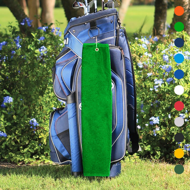 Pro Towels Blankets - Tri-Fold Platinum Velour Golf Towel: Grommet & Hook - Pack of 3