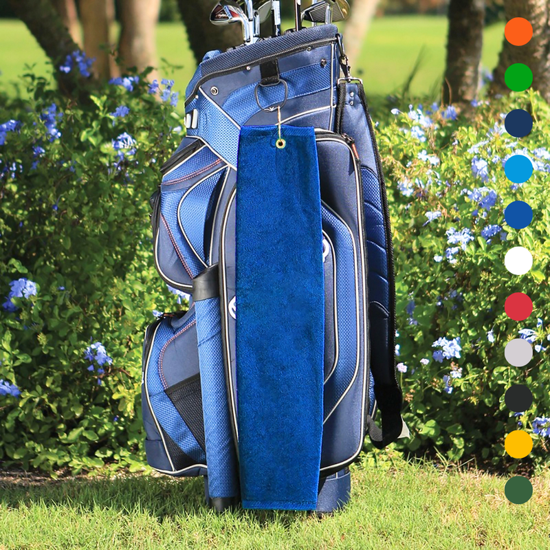 Pro Towels Blankets - Tri-Fold Platinum Velour Golf Towel: Grommet & Hook - Pack of 3