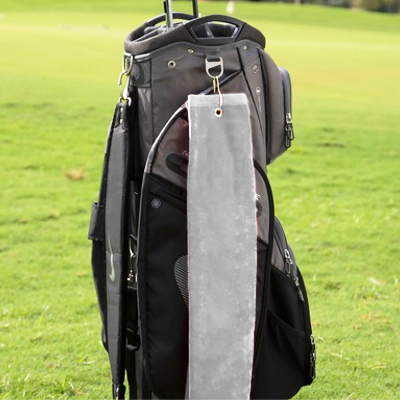 Pro Towels Blankets - Tri-Fold Platinum Velour Golf Towel: Grommet & Hook - Pack of 3