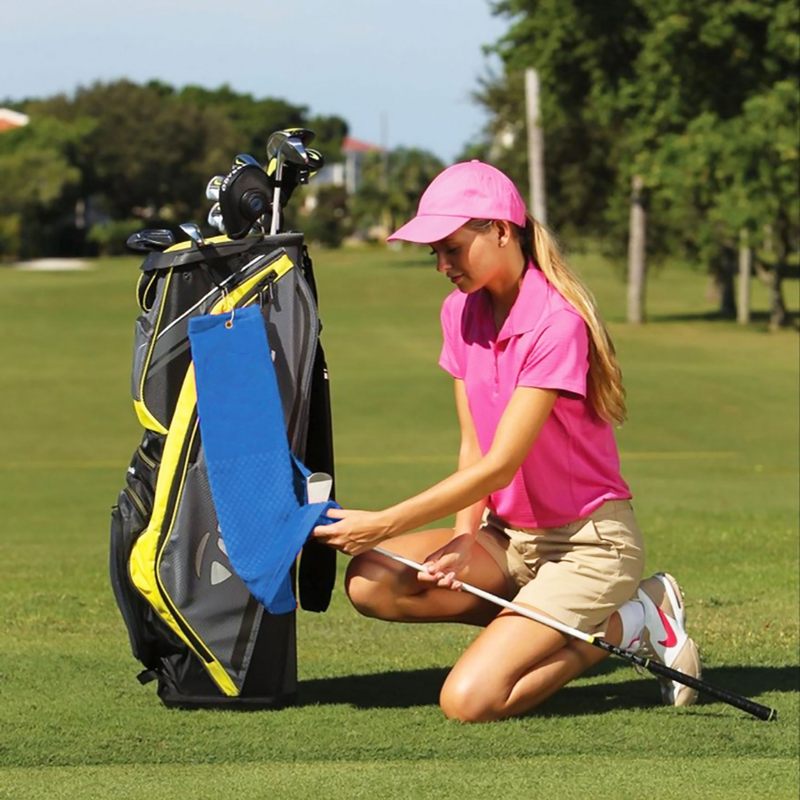 Pro Towels Blankets - Tri-Fold Platinum Velour Golf Towel: Grommet & Hook - Pack of 3